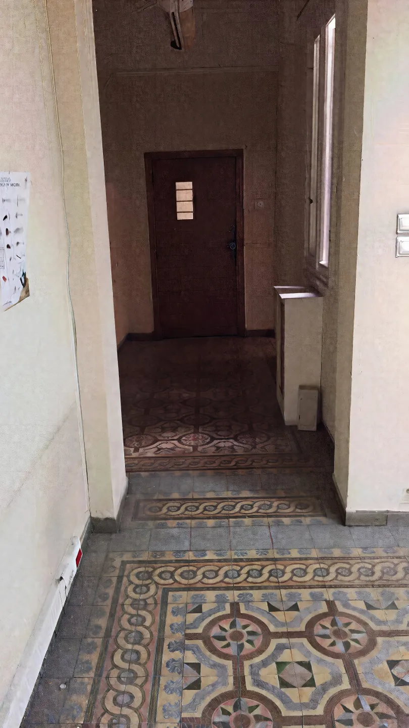Bombyx — Entrance corridor and timber door before renovation